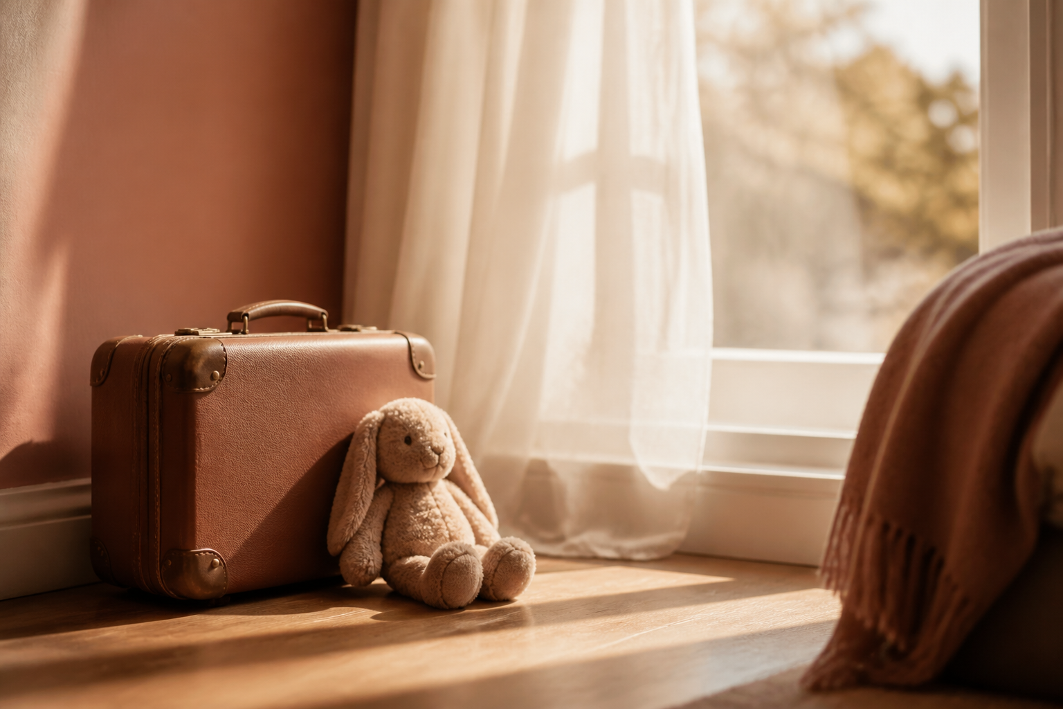 Famille traversant un changement